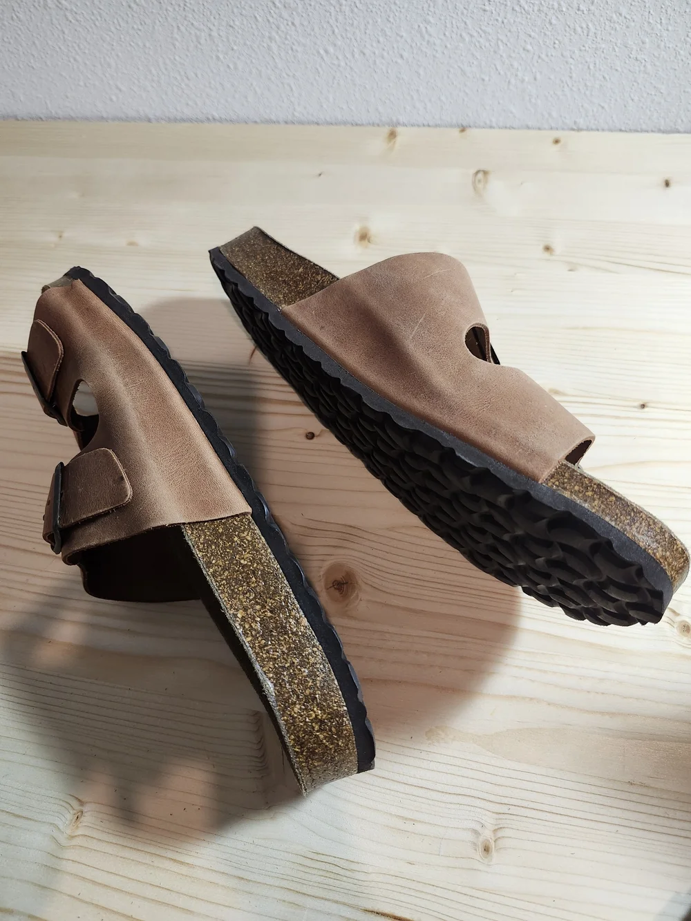 Autenti  (Birkenstock Style) Memory Foam Leather Slide Sandals Men's 13